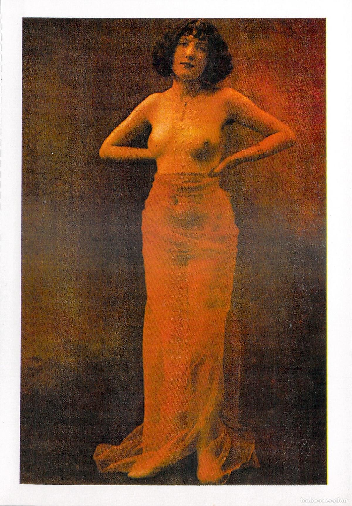 Postales: Postal de Desnudo Art&iacute;stico Femenino Estilo Belle &Eacute;poque Reproducci&oacute;n