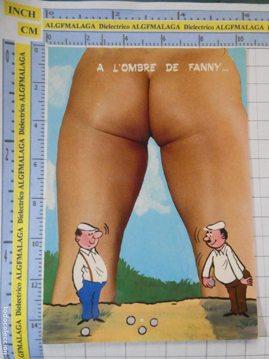 Postales: POSTAL DE DAMAS MUJERES ER&Oacute;TICA DESNUDOS SEXY. HUMOR JUGADORES PETANCA CULO MUJER. 1614