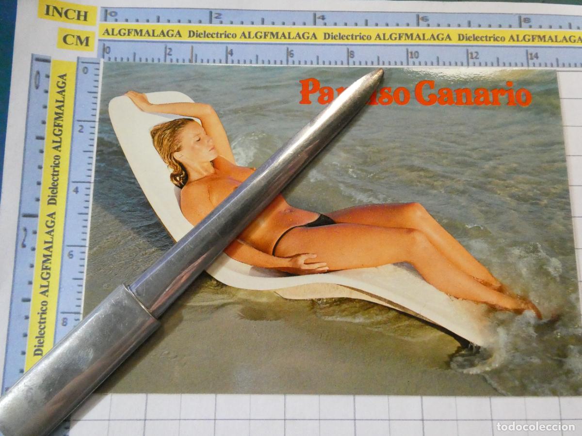 Postales: POSTAL DE DAMAS MUJERES ER&Oacute;TICA DESNUDOS SEXY. PARAISO CANARIO CANARIAS MUJER TOPLESS. 1616