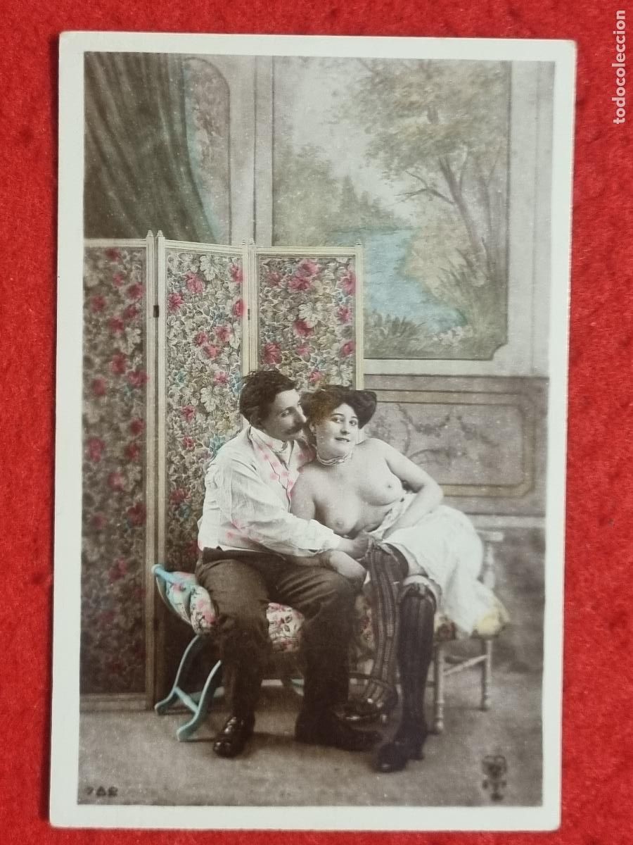 Cartoline: POSTAL EROTICA PAREJA ANTIGUA ORIGINAL P2519