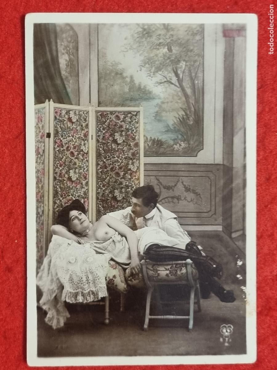 Cartoline: POSTAL EROTICA PAREJA ANTIGUA ORIGINAL P2521