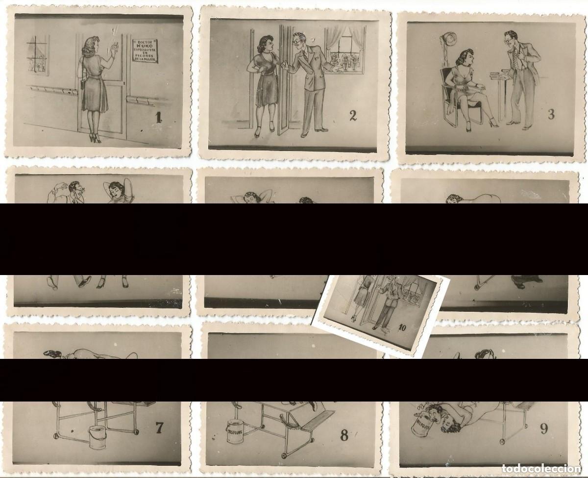 Postais: ESCENA ER&Oacute;TICA - 10 SECUENCIAS - MISMO TAMA&Ntilde;O - 10 FOTOGRAFIAS - A&Ntilde;OS 40/50&acute;S