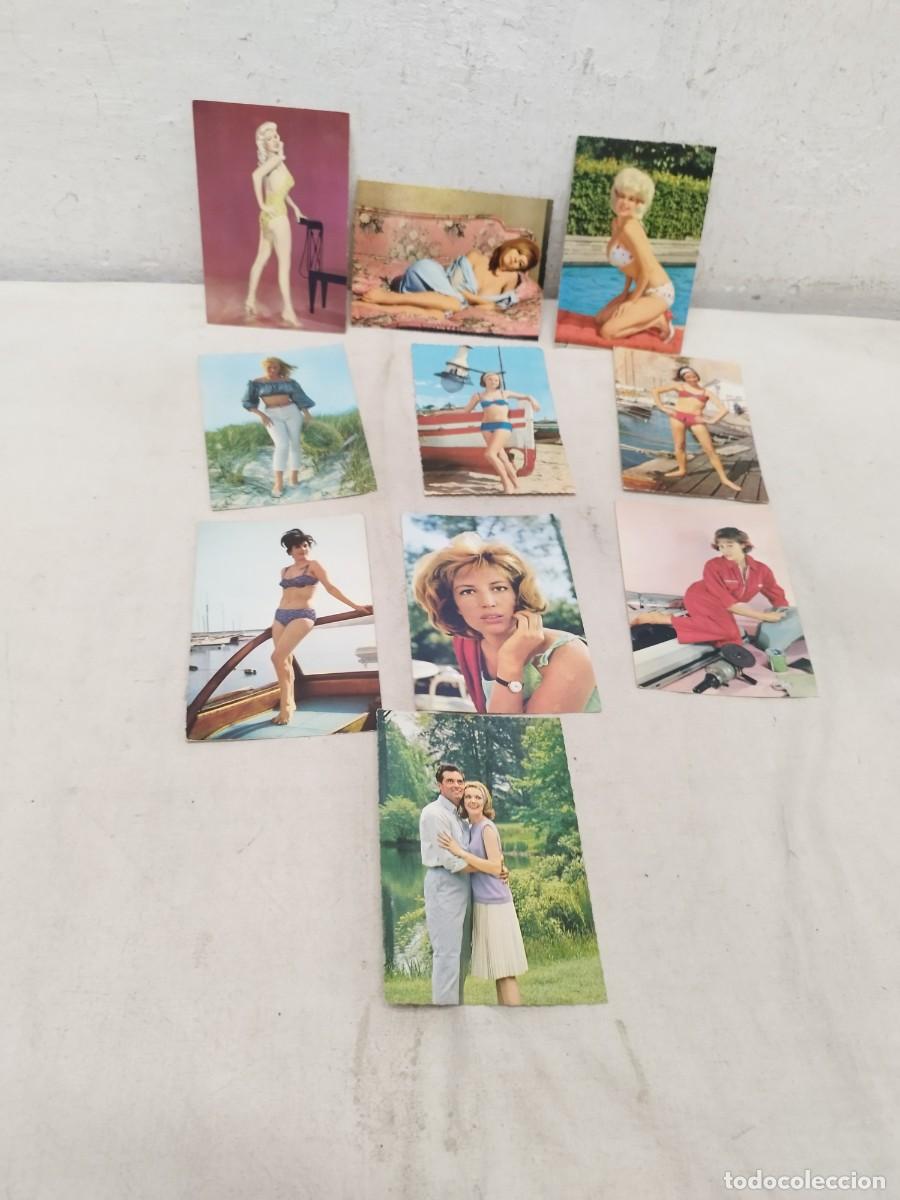 Postales: Lote de 10 antiguas tarjetas postales, de mujeres y pareja. Alguna erotica. Bikini.