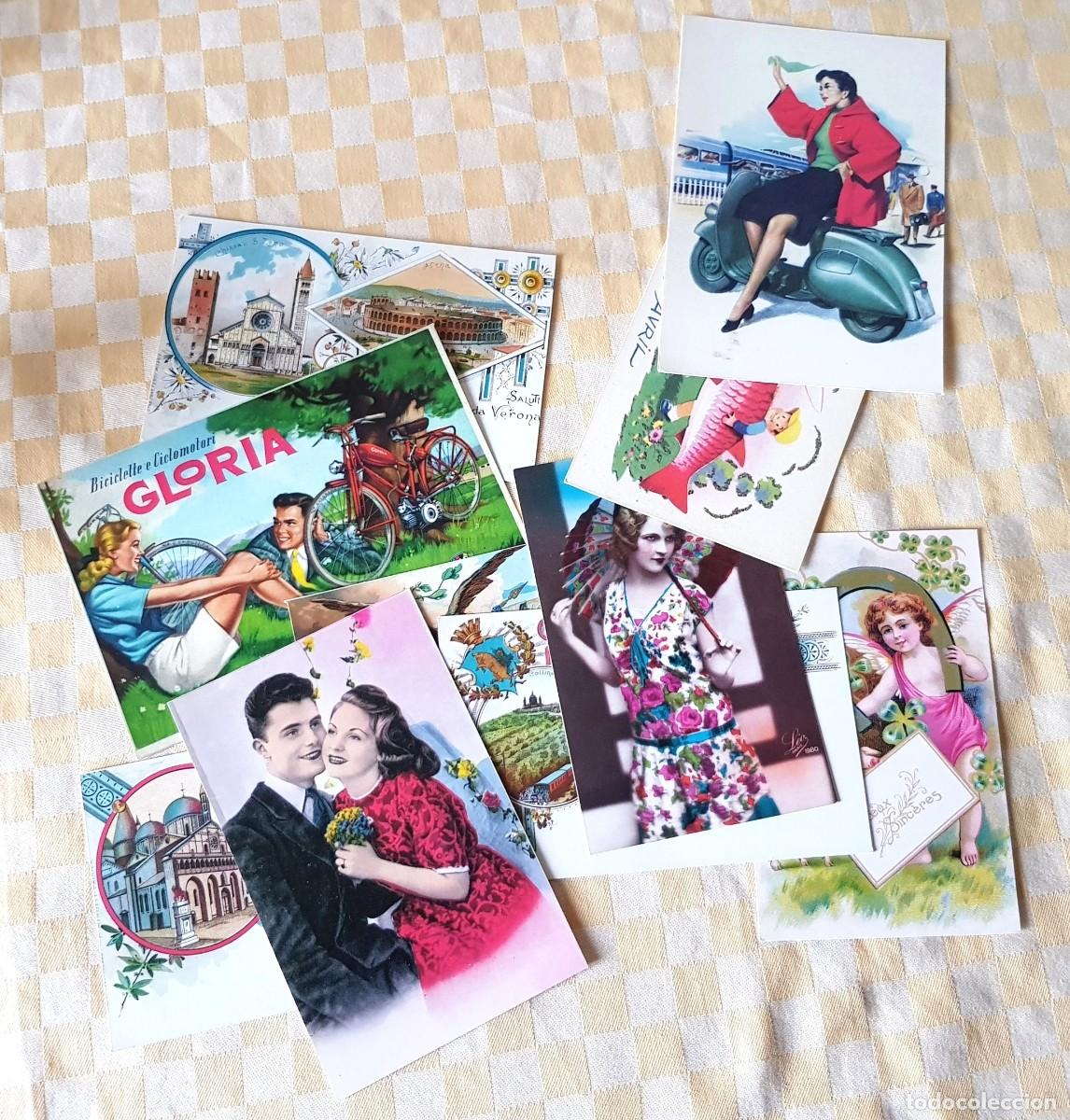 Postales: Juego de 10 postales coleccionables r&eacute;plica de pin-ups vintage de la d&eacute;cada de 1950