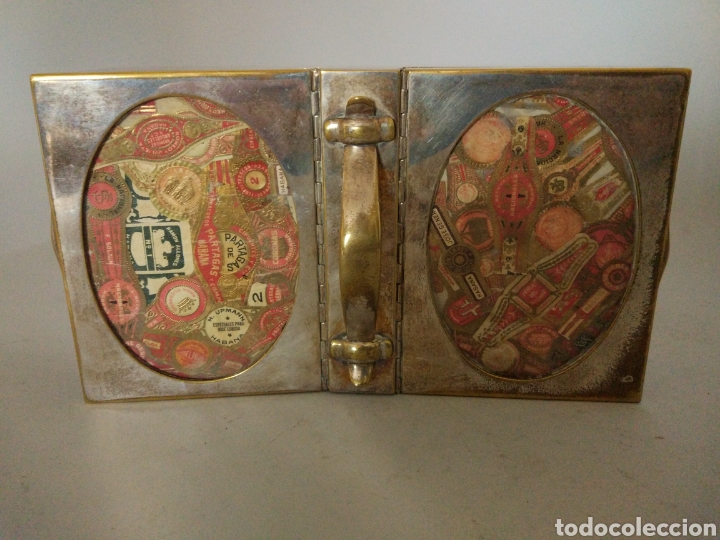 Cajas de puros: Tabaquera bronce plateado. Espa&ntilde;a ?? - Foto 1