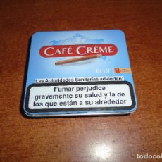 Cajas de Puros: CAJA METÁLICA DE PUROS CAFÉ CREME BLUE