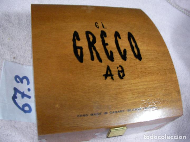 Cajas de puros: ESPECTACULAR CAJA DE PUROS GRECO EN MADERA MACIZA - Foto 1