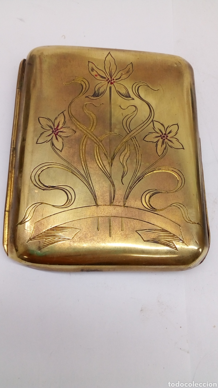 Cajas de puros: Pitillera de bronce - Foto 1