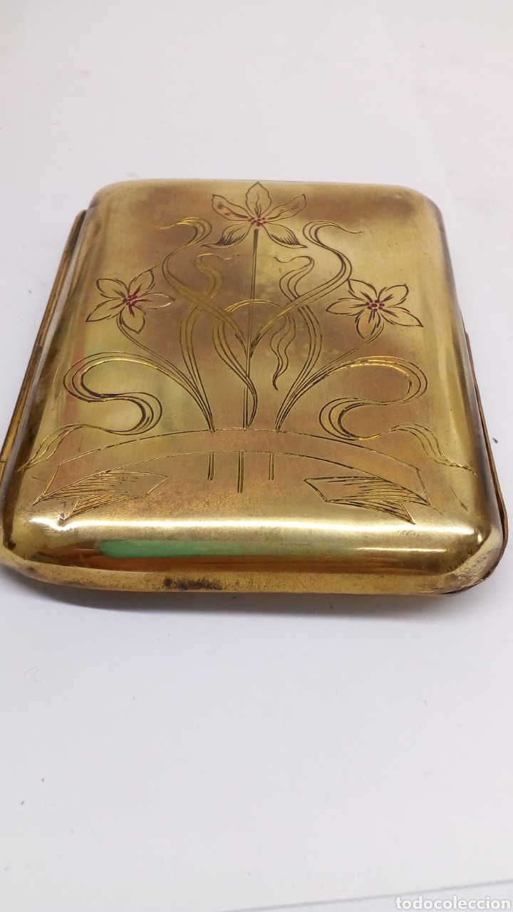 Cajas de puros: Pitillera de bronce - Foto 2