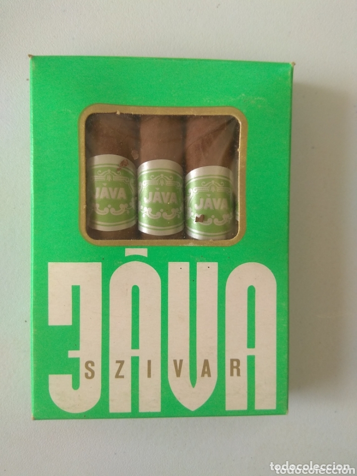 Cajas de puros: Caja con 5 puros JAVA SZIVAR de Hungr&iacute;a antigua - Foto 1
