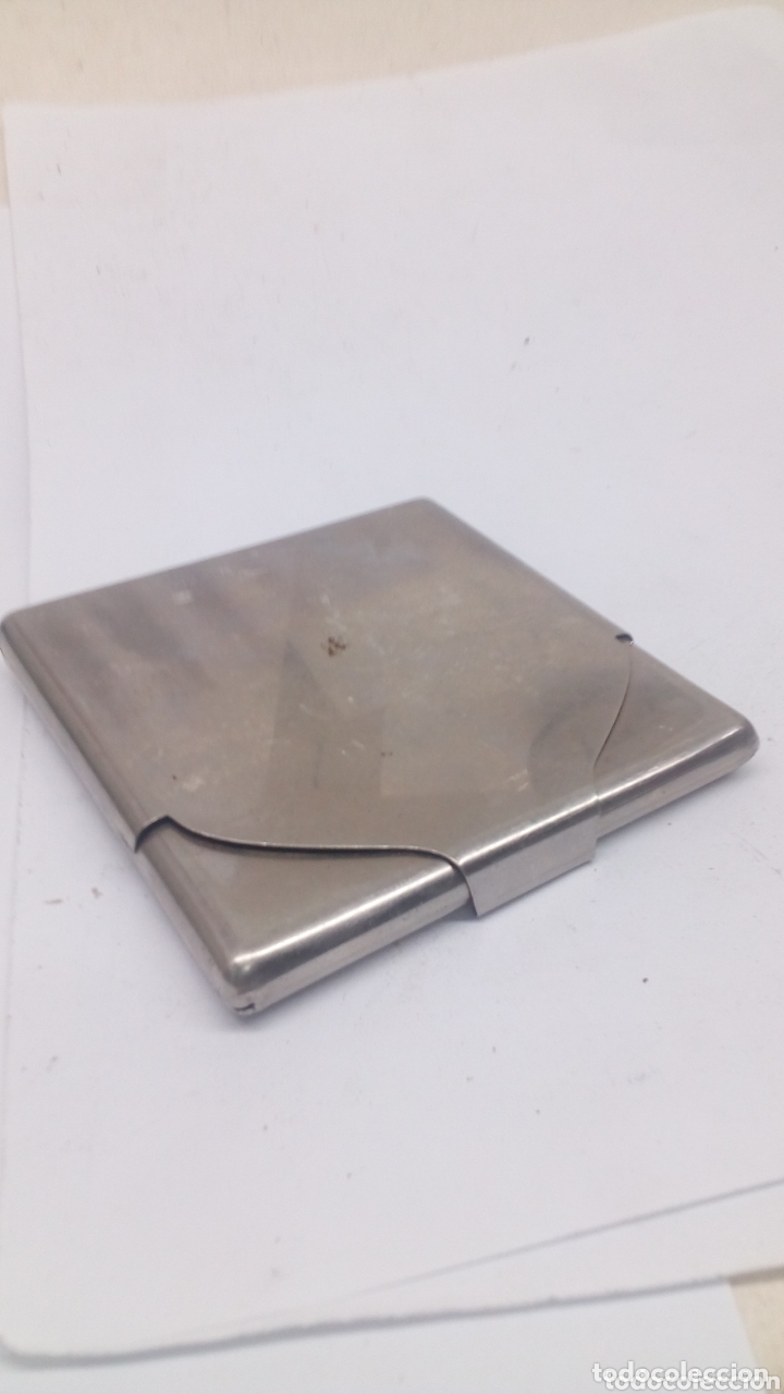Cajas de puros: Pitillera de metal antiguo - Foto 1