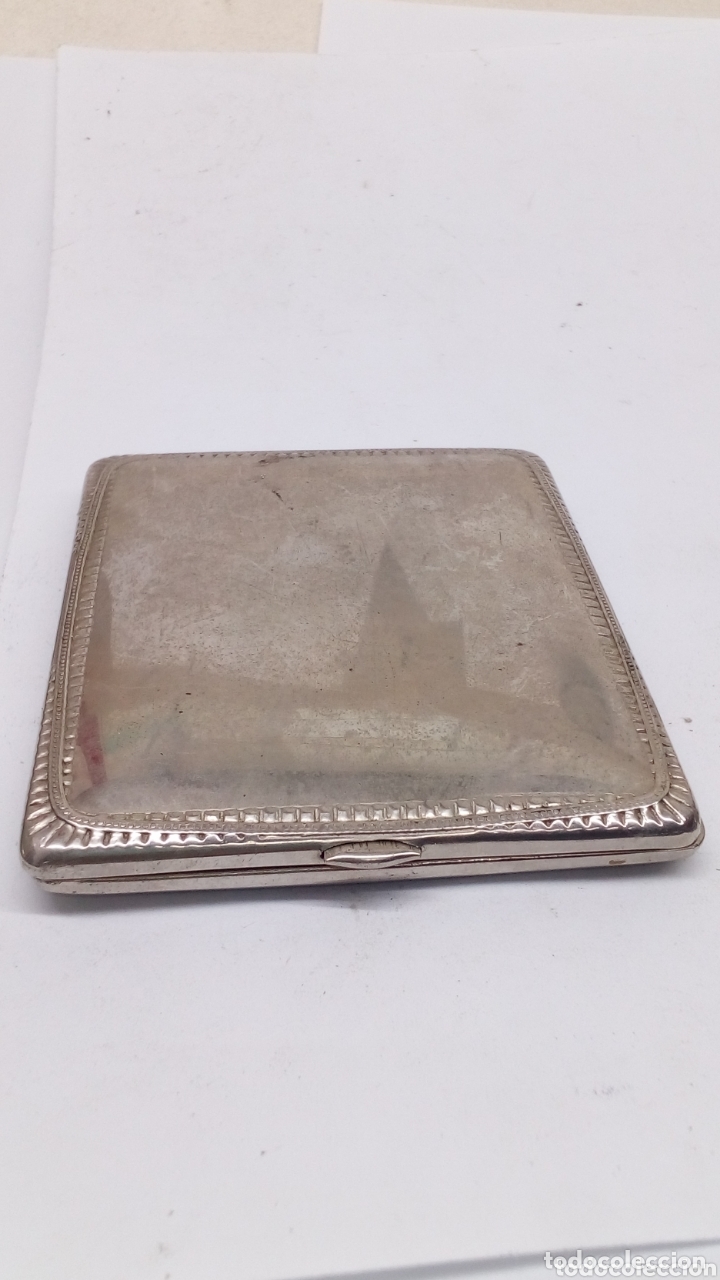 Cajas de puros: Pitillera metalico antigua - Foto 1