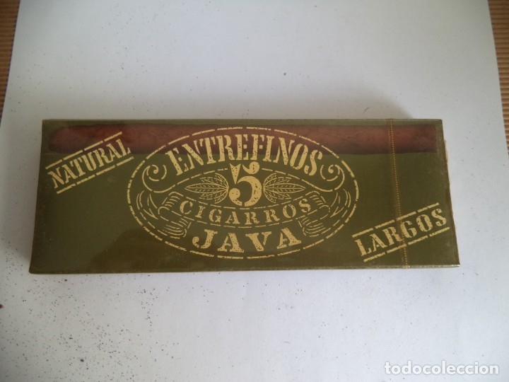 Cajas de puros: Caja de 5 cigarros entrefinos .Cigarros Java. - Foto 1