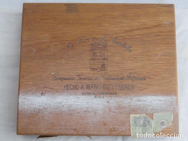 Cajas de puros: CAJA MADERA PUROS TABACO. LA FLOR DE LA ISABELA. - Foto 2