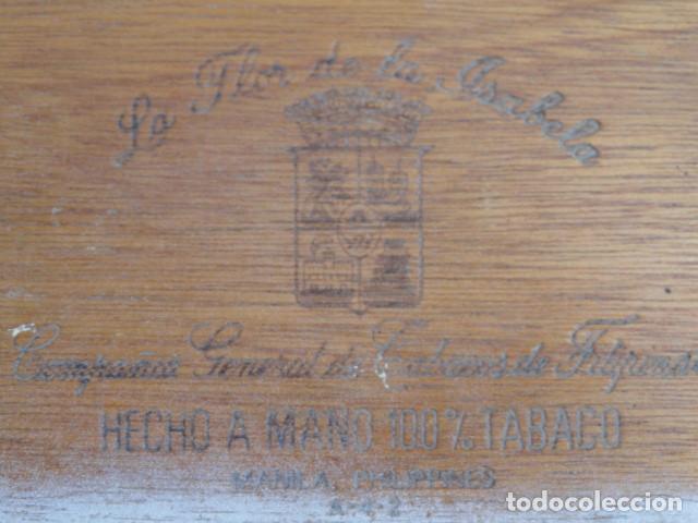 Cajas de puros: CAJA MADERA PUROS TABACO. LA FLOR DE LA ISABELA. - Foto 3