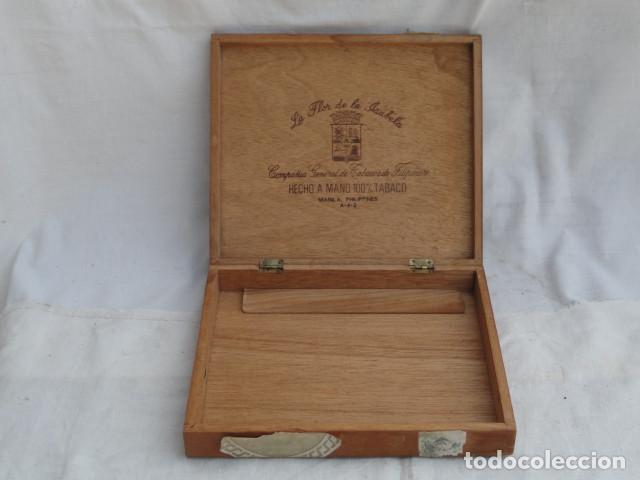 Cajas de puros: CAJA MADERA PUROS TABACO. LA FLOR DE LA ISABELA. - Foto 4