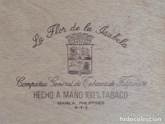 Cajas de puros: CAJA MADERA PUROS TABACO. LA FLOR DE LA ISABELA. - Foto 5