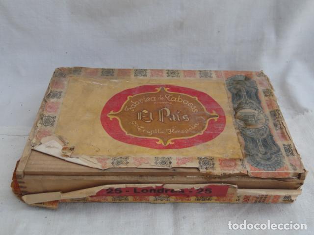Cajas de puros: CAJA MADERA PUROS TABACO. EL PA&Iacute;S. - Foto 1