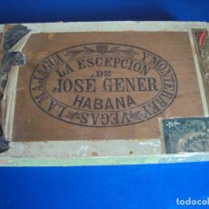 Cajas de Puros: (TA-200702)CAJA DE PUROS LA ESCEPCION DE JOSE GENER - HABANA - CUBA. Lote 212065781
