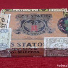 Cajas de Puros: CAJA DE MADERA VACIA DE PUROS - LOS STATOS - HABANA ( CUBA ). Lote 230072035