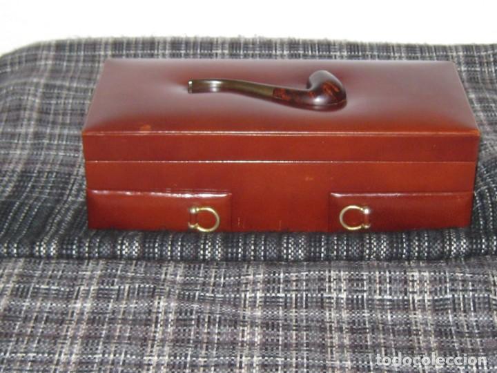 Cajas de puros: TABAQUERA PIPA , CUERO Y MADERA. - Foto 1