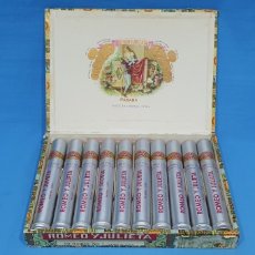 Boîtes de Cigares: CAJA DE PUROS ROMEO Y JULIETA, TUBOS DE ALUMINIO - COMPLETA, 10 ROMEO N° 1 HABANA AÑOS 70. Lote 364617821