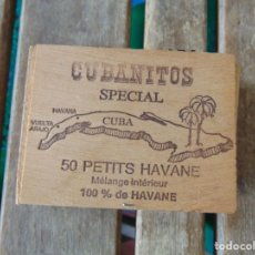 Cajas de Puros: CAJA EN MADERA CON 45 CUBANITOS SPECIAL PUROS HABANA CUBA PETITS HAVANE. Lote 318663513