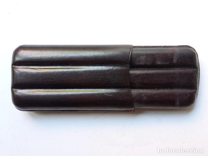 Cajas de puros: PURERA CIGARRERA DE PIEL MARRON EXTENSIBLE - Foto 3