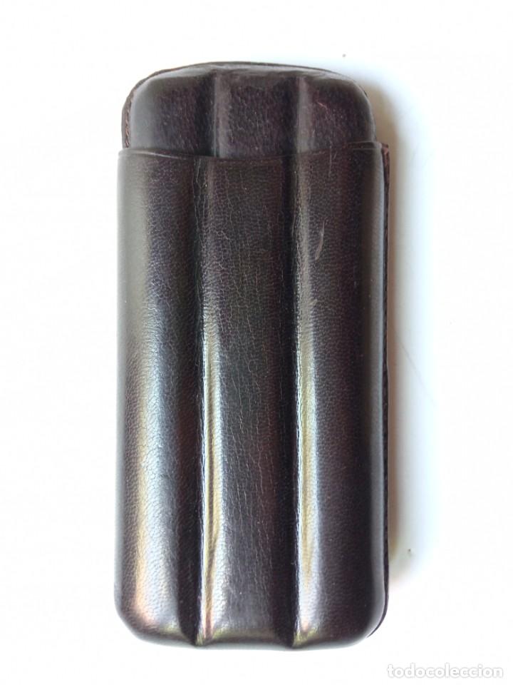 Cajas de puros: PURERA CIGARRERA DE PIEL MARRON EXTENSIBLE - Foto 4