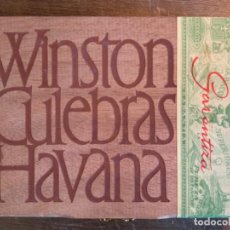Cajas de Puros: CAJA DE PUROS O CIGARROS HABANOS, WINSTON CULEBRAS HAVANA, VACIA.
