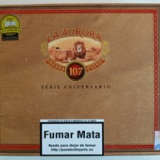 Cajas de Puros: CAJA PUROS LA AURORA 107 SERIE ANIVERSARIO ZEPPELIN. Lote 342822913