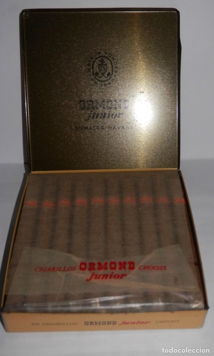 Cajas de puros: ANTIGUA CAJA DE LOS CIGARILLOS ORMOND JUNIOR - Foto 2