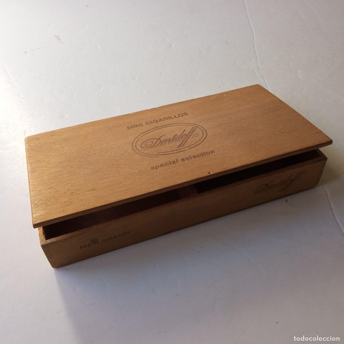 Cajas de puros: CAJA DE MADERA 100 MINI DAVIDOFF VACIA - Foto 2