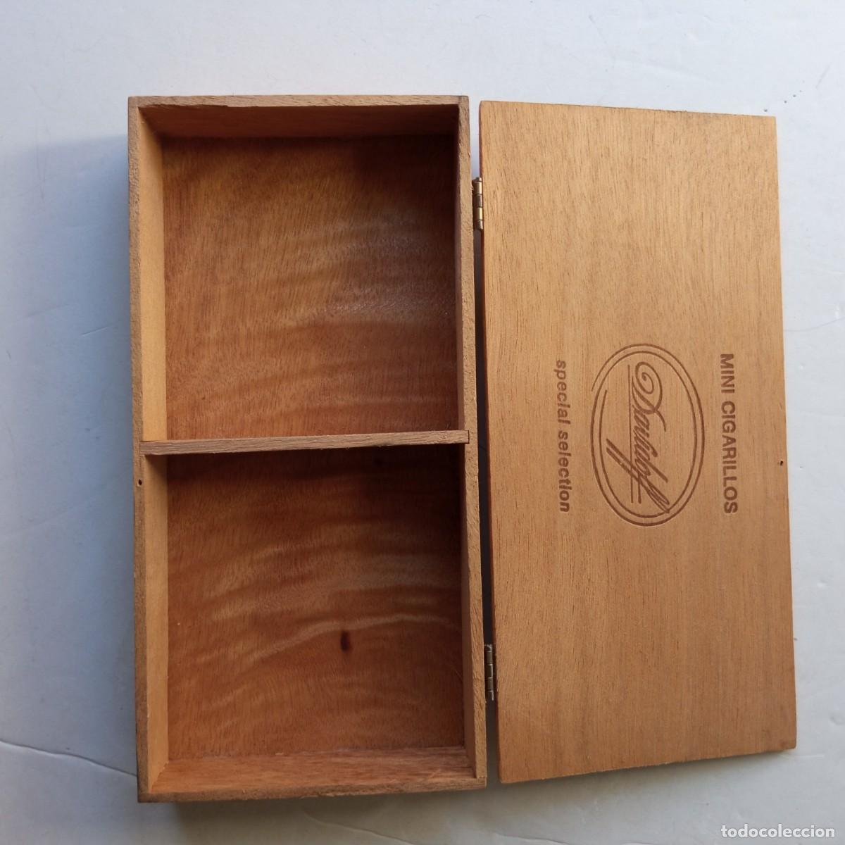 Cajas de puros: CAJA DE MADERA 100 MINI DAVIDOFF VACIA - Foto 3