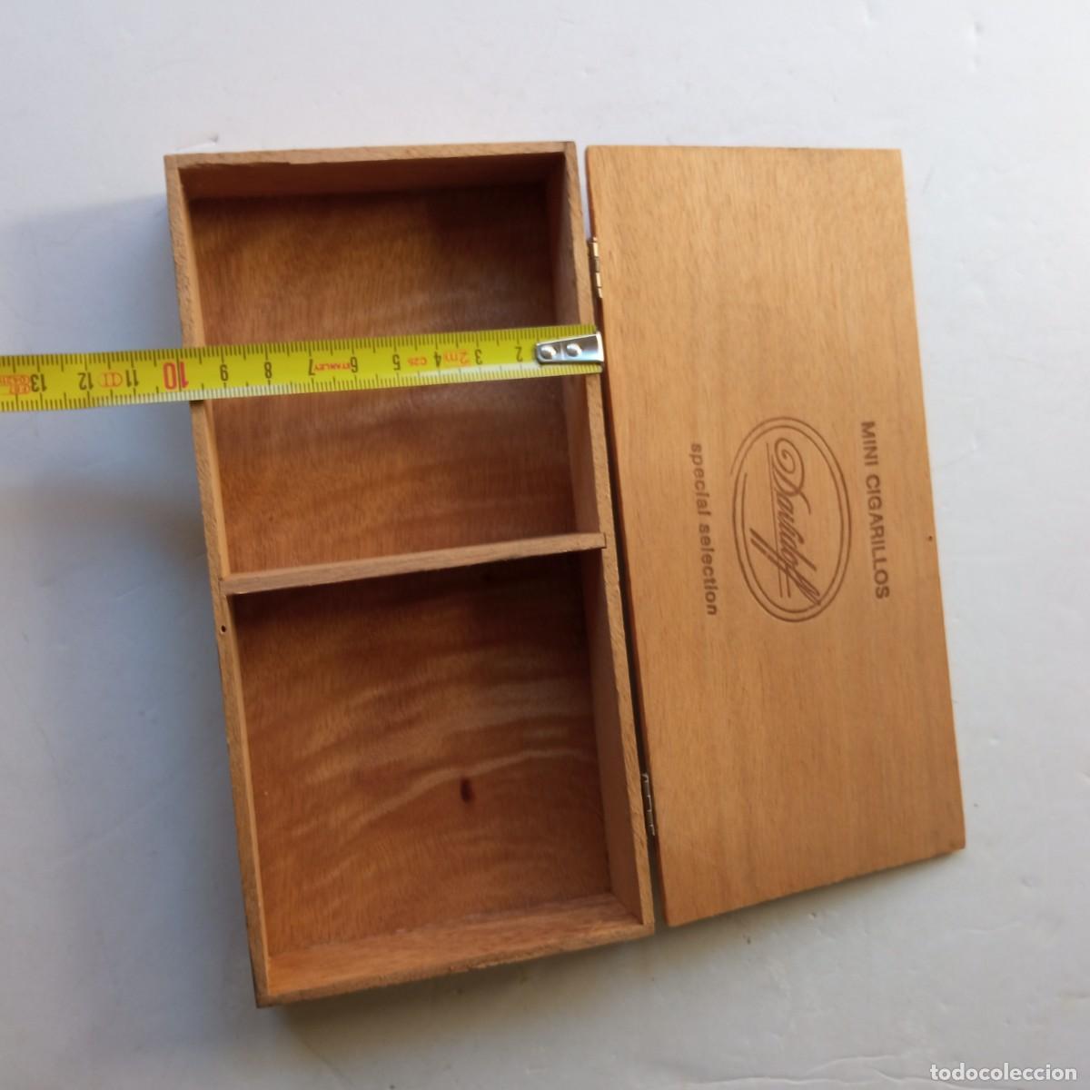 Cajas de puros: CAJA DE MADERA 100 MINI DAVIDOFF VACIA - Foto 5
