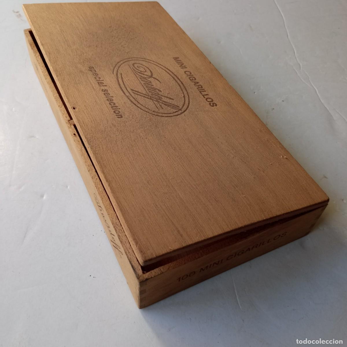 Cajas de puros: CAJA DE MADERA 100 MINI DAVIDOFF VACIA - Foto 7