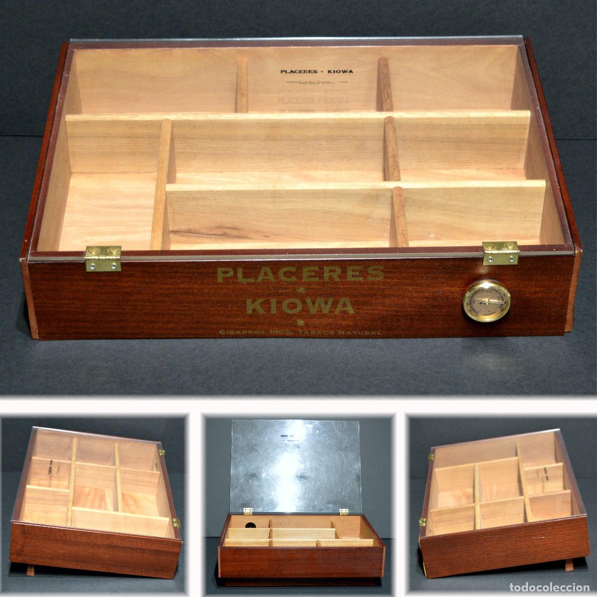 antiguo humidor caja expositor de puros placere - Compra venta en  todocoleccion