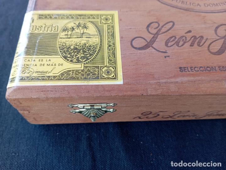 Cajas de puros: CAJA VACIA EL LEON JIMENES. - Foto 2