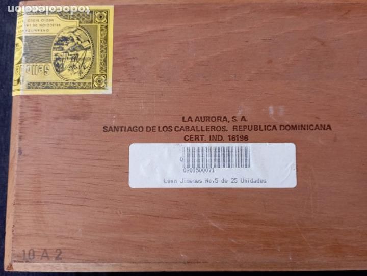 Cajas de puros: CAJA VACIA EL LEON JIMENES. - Foto 4