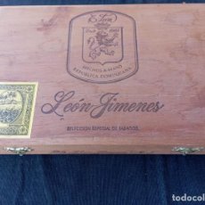 Cajas de Puros: CAJA VACIA EL LEON JIMENES.