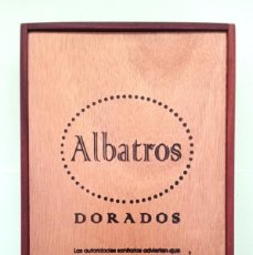 Cajas de Puros: CAJA DE PUROS DE MADERA DE 20 DORADOS ''ALBATROS'' DE LAS ISLAS CANARIAS (ESPAÑA) (VACÍA)