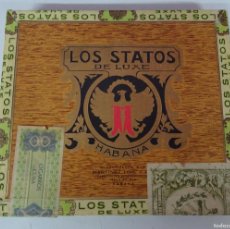 Cajas de Puros: ANTIGUA CAJA DE PUROS HABANOS, LOS STATOS DE LUXE 10 SELECTOS, PRECINTADA, VER FOTOS