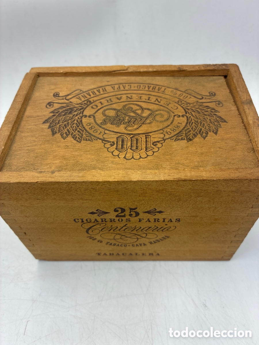 Cajas de puros: Cuatro cajas de puros vac&iacute;os de madera. - Foto 6
