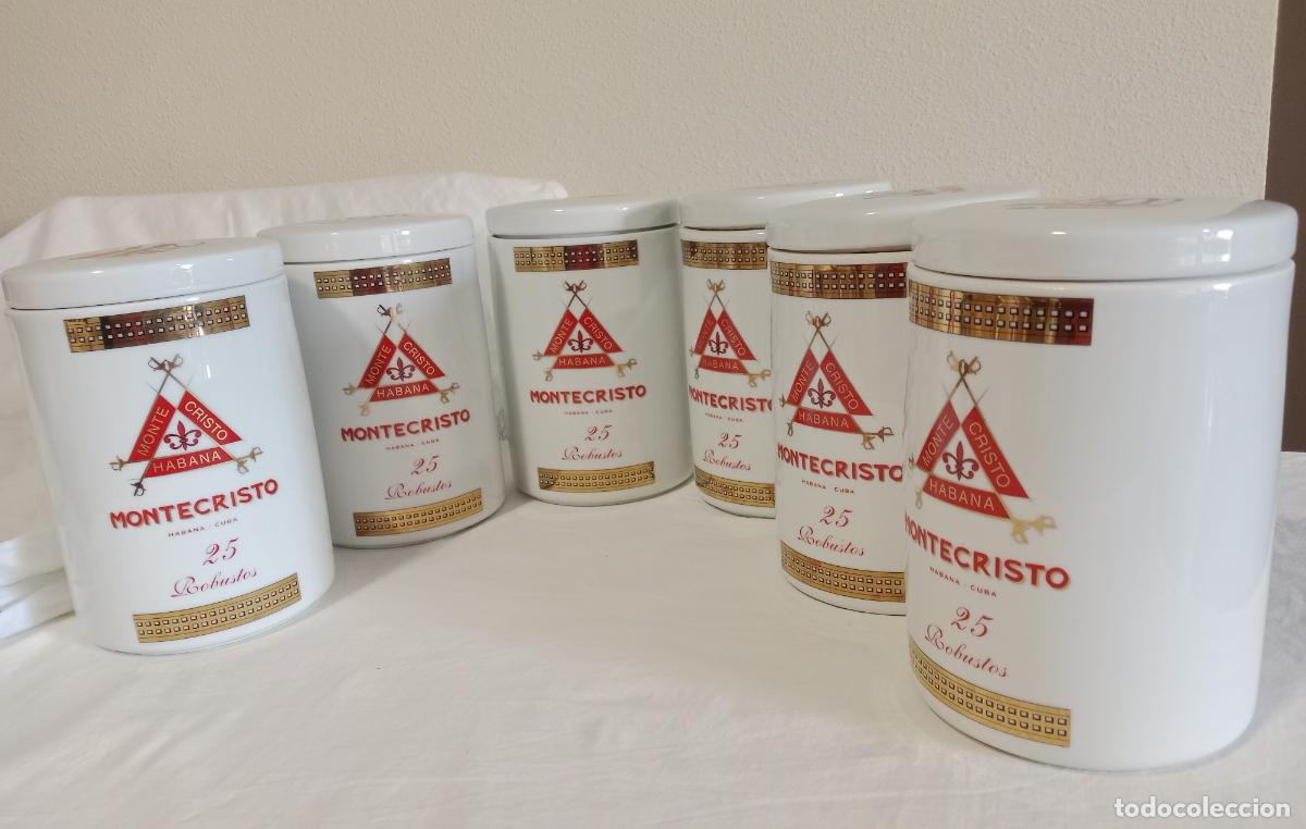 Cajas de puros: 6 JARRAS MONTECRISTO CER&Aacute;MICA 2000 - Foto 1