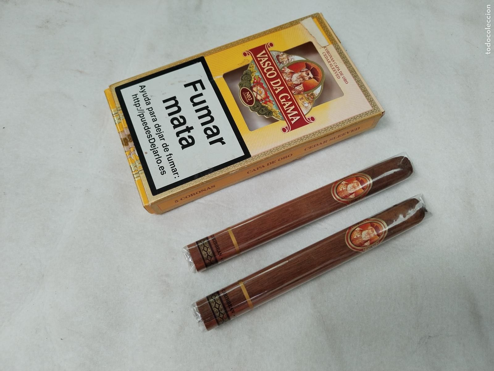 Cajas de Puros: caja vasco de gama con dos puros - c188