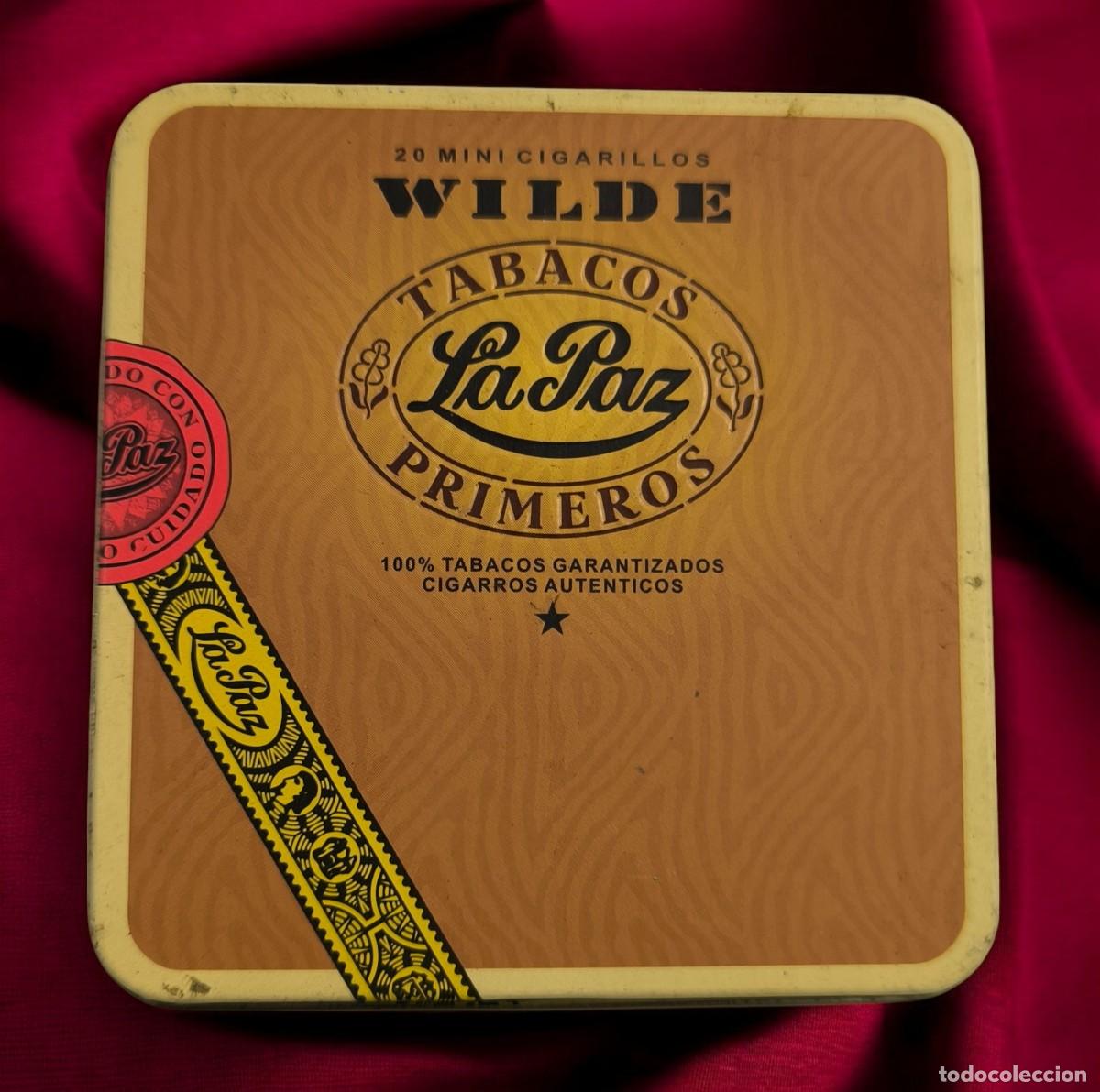 Cajas de Puros: Caja Met&aacute;lica Vintage &rdquo;La Paz&rdquo; &ndash; Estilo Retro y Versatilidad