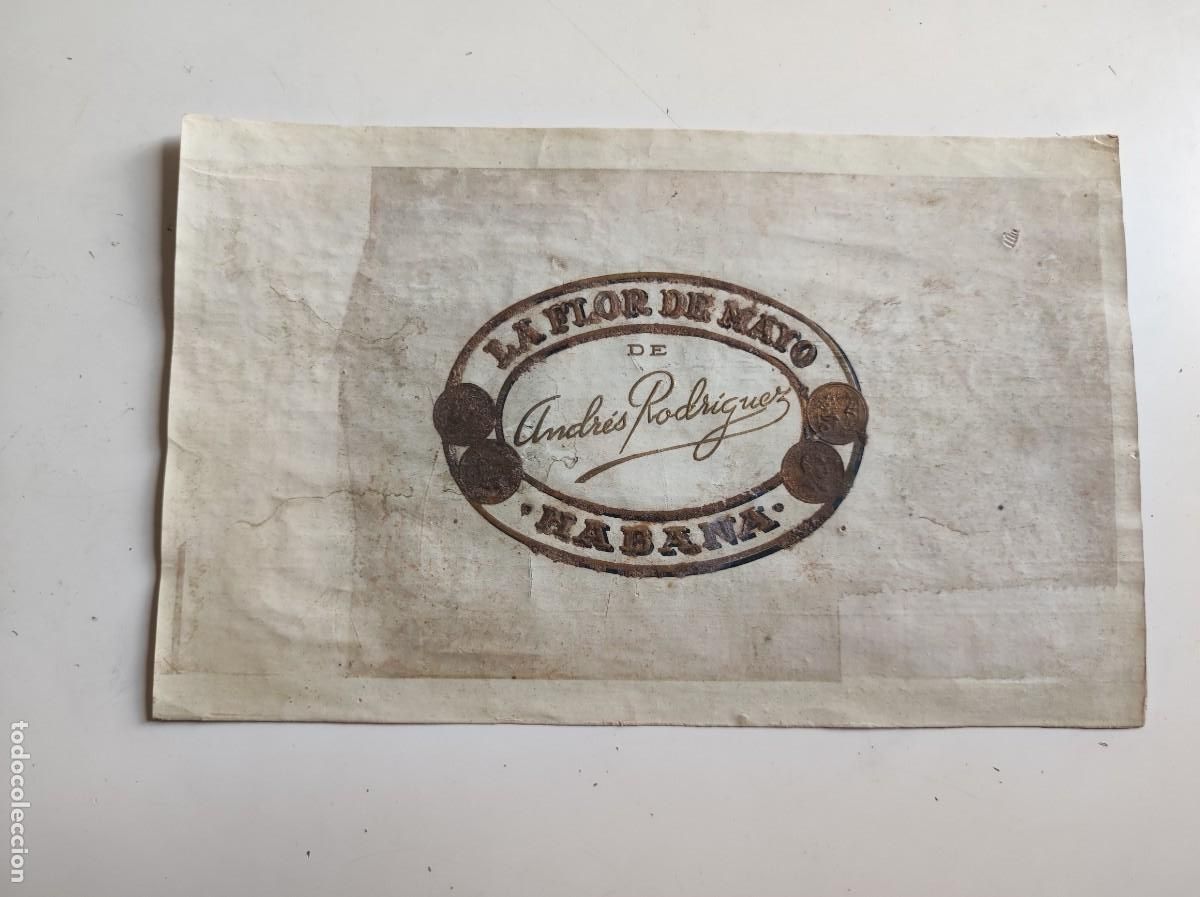 Cajas de Puros: Habilitacion etiqueta caja de puros habana la flor de Mayo Habana cuba