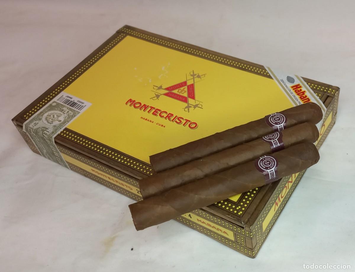 Cajas de Puros: CAJA DE PUROS HABANOS DE 25 MONTECRISTO No 4 , HABANA - ( COMPLETA )