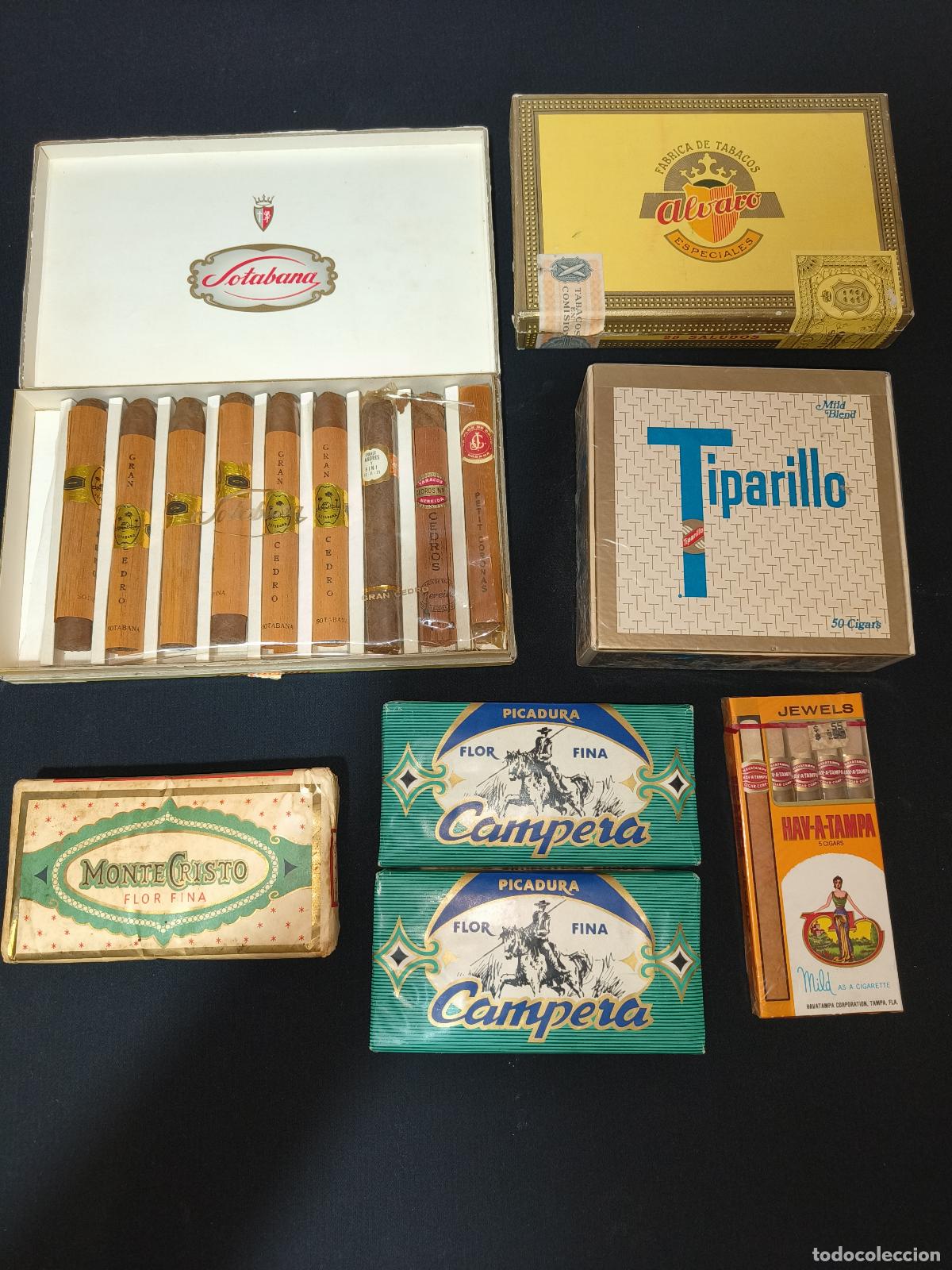 Cajas de Puros: Cajas tabaco puros a&ntilde;os 60 70 MonteCristo Flor Fina Picadura Campera Tiparillo Hav-a-Tampa Sotabana