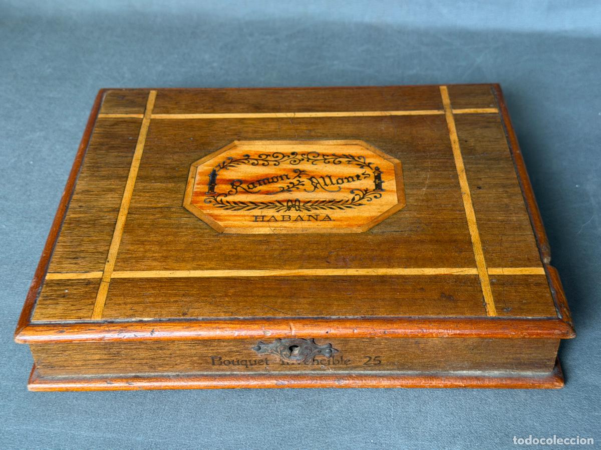 Cajas de Puros: Caja de puros Ram&oacute;n Allones , La Habana, Cuba de finales del S. XIX , Bouquet Invencible 25 ,R717